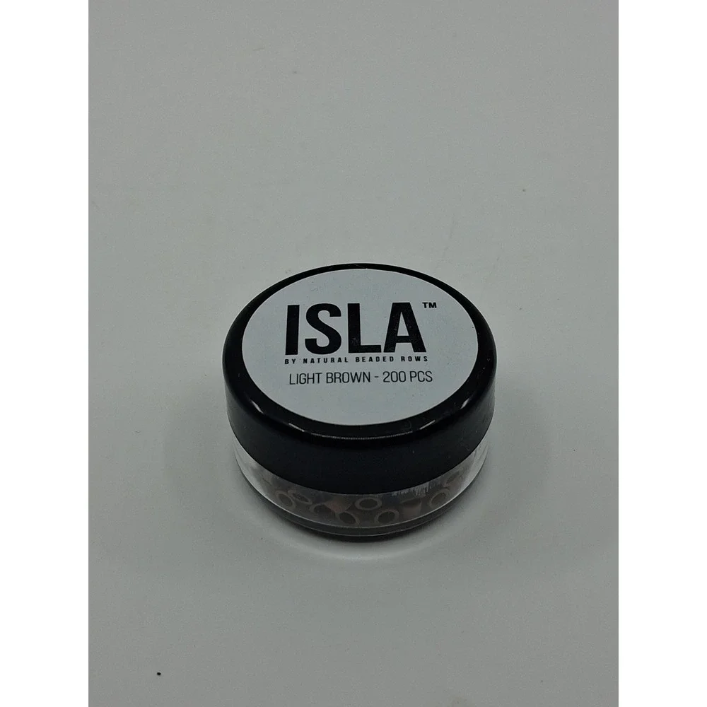 Isla by Natural Beaded Rows Hair Beads Light Brown‎ 200 pieces